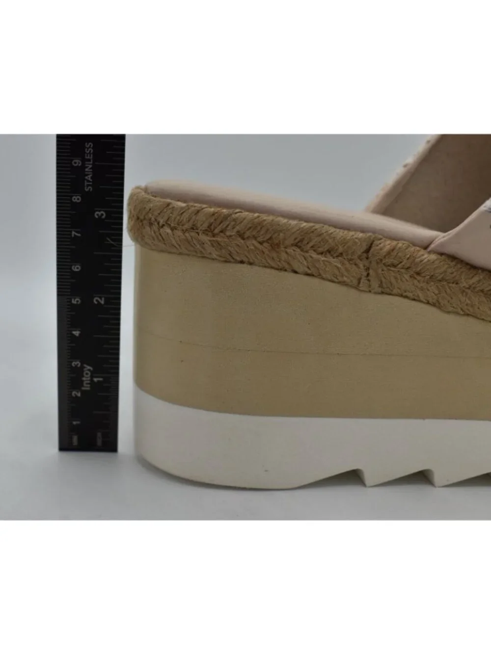 Free People Womens‎ Size 10 Santorini Espadrille Plaster Platform Slides Shoes